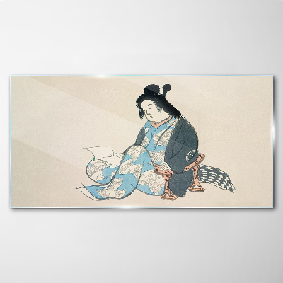 Silence and reflection Glass art print