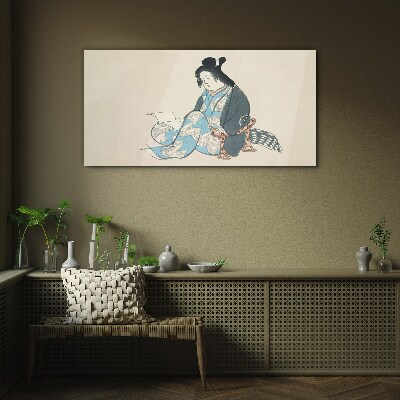Silence and reflection Glass art print