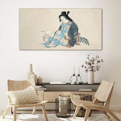 Silence and reflection Glass art print