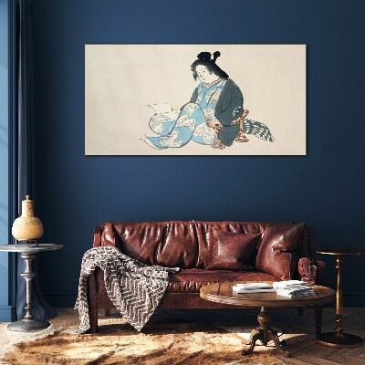 Silence and reflection Glass art print