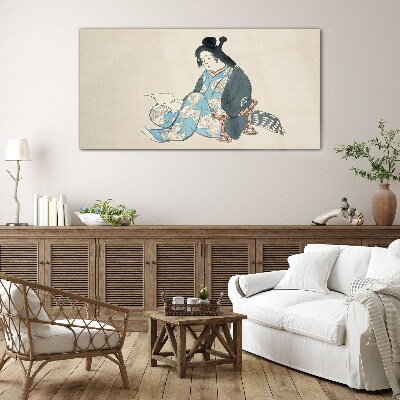Silence and reflection Glass art print