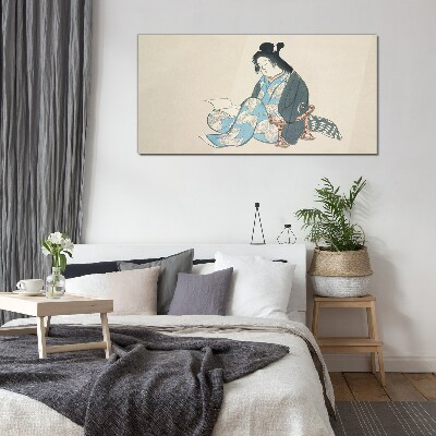 Silence and reflection Glass art print