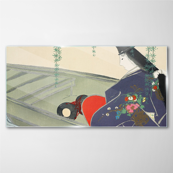 Peace in the garden Glass art print