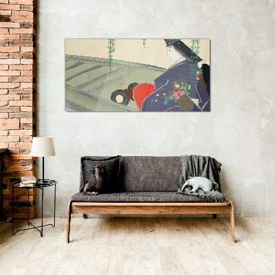 Peace in the garden Glass art print