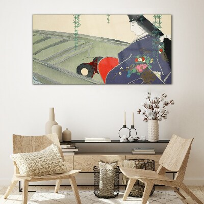 Peace in the garden Glass art print