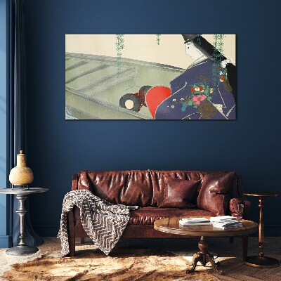 Peace in the garden Glass art print