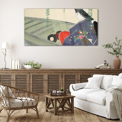 Peace in the garden Glass art print