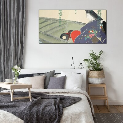 Peace in the garden Glass art print