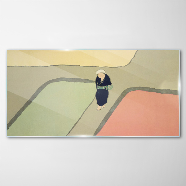 A walk through the colorful intersection Wall art on glass
