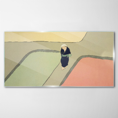 A walk through the colorful intersection Wall art on glass
