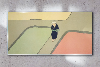 A walk through the colorful intersection Wall art on glass