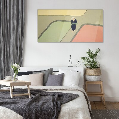 A walk through the colorful intersection Wall art on glass