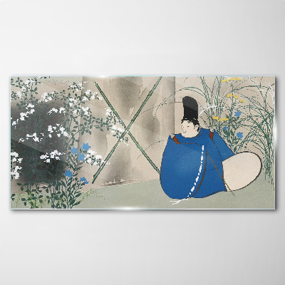 Peace in the garden Glass art print