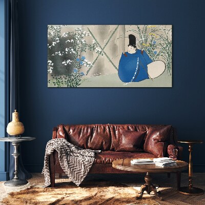 Peace in the garden Glass art print