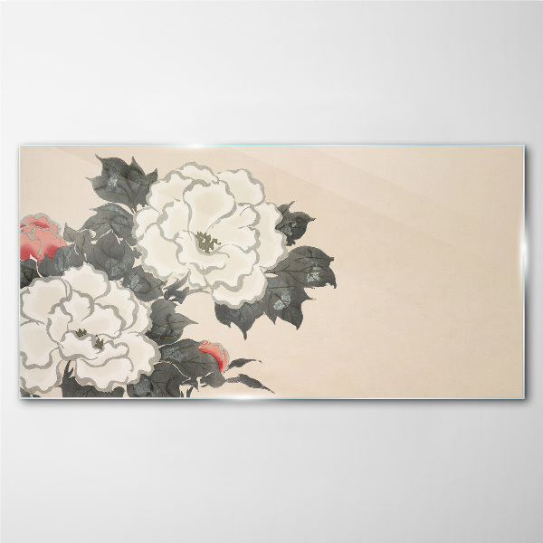 Flower dreams Wall art on glass