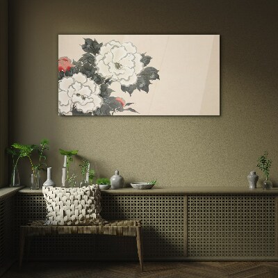Flower dreams Wall art on glass