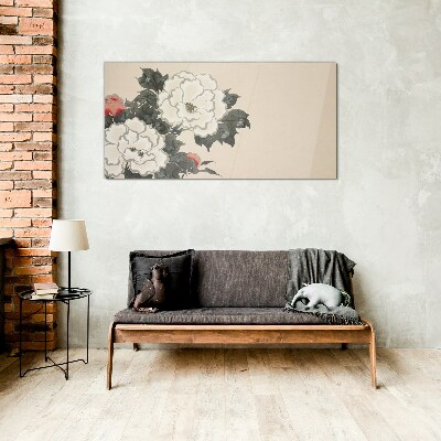 Flower dreams Wall art on glass
