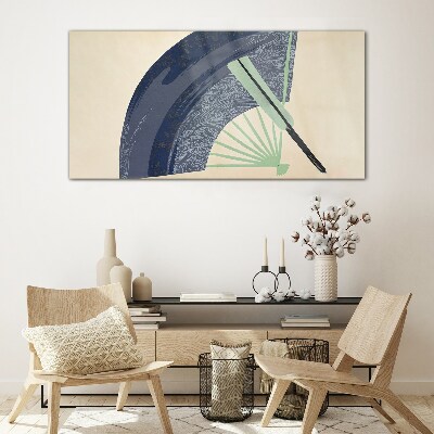 Wave and fan Wall art on glass