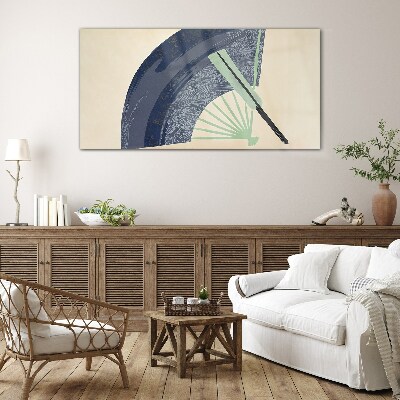 Wave and fan Wall art on glass