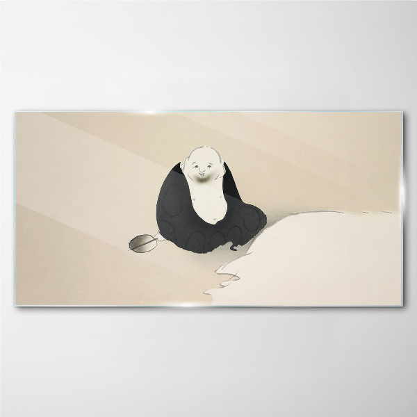 A quiet moment in a monochromatic space Wall art on glass