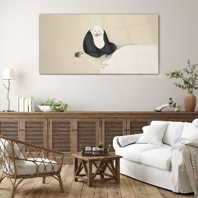 A quiet moment in a monochromatic space Wall art on glass