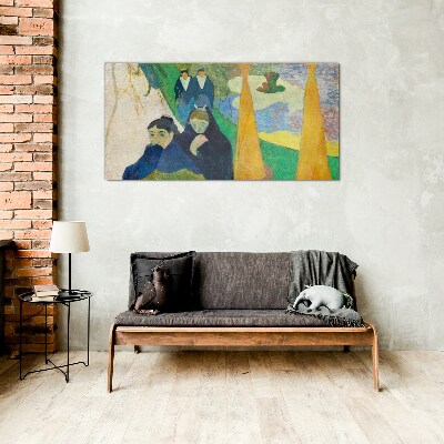 Sadness and reflection in the landscape Glass art print