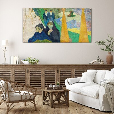 Sadness and reflection in the landscape Glass art print