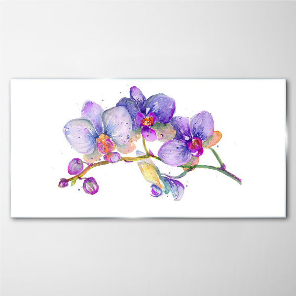 The floral beauty of orchids Glass art print