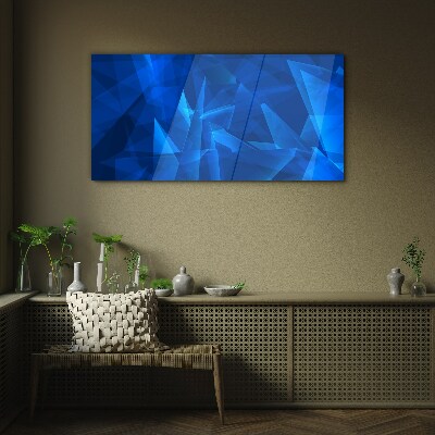 The sky is in shades of blue Glass art print