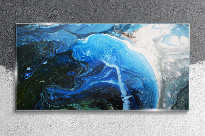 Ocean Whirlpools Wall art on glass