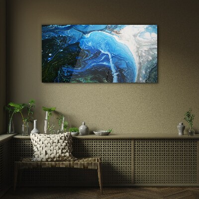 Ocean Whirlpools Wall art on glass