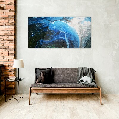 Ocean Whirlpools Wall art on glass