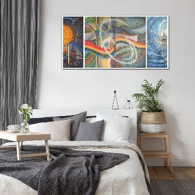 Painting abstraction Glass Wall Art