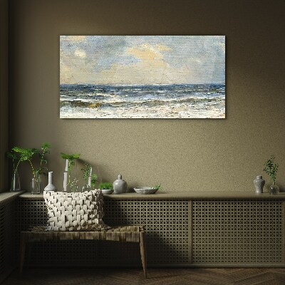 Sea ​​waves sky Glass Wall Art