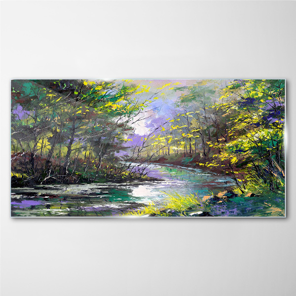 Green Oasis of Peace Glass art print