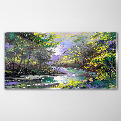 Green Oasis of Peace Glass art print