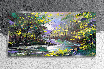 Green Oasis of Peace Glass art print