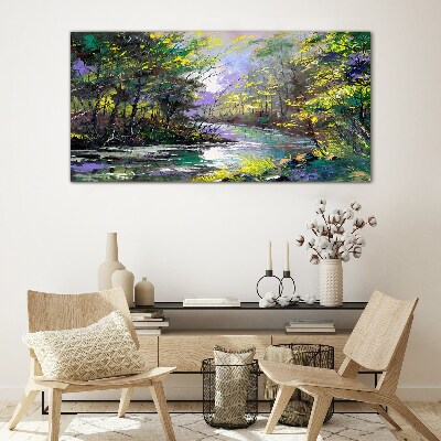 Green Oasis of Peace Glass art print