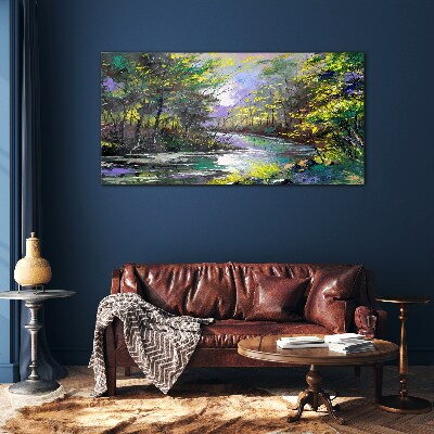 Green Oasis of Peace Glass art print