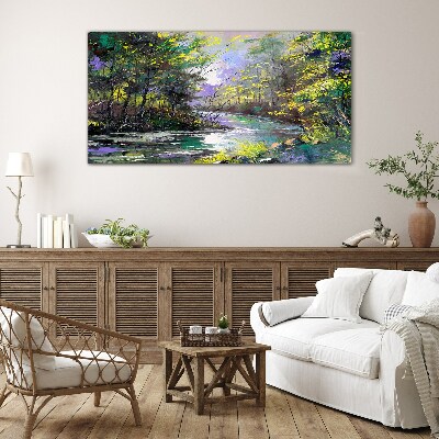 Green Oasis of Peace Glass art print