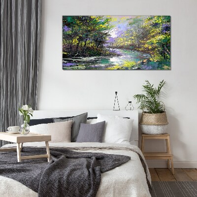 Green Oasis of Peace Glass art print