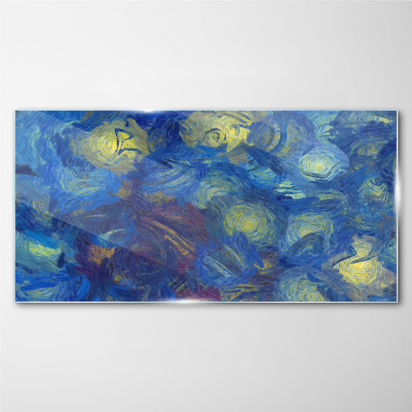 Stars in the night sky Wall art on glass