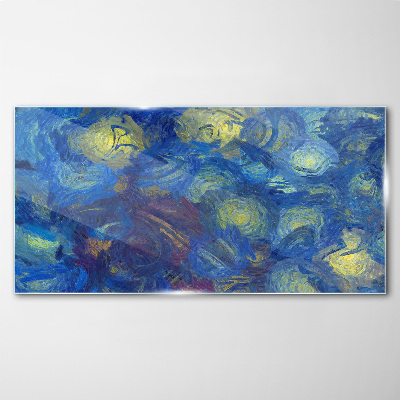 Stars in the night sky Wall art on glass