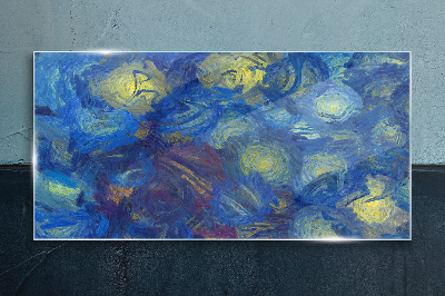 Stars in the night sky Wall art on glass