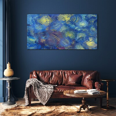 Painting abstraction Glass Print