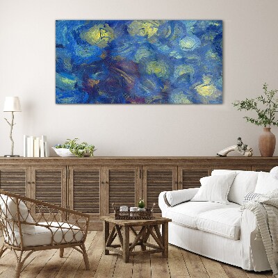 Stars in the night sky Wall art on glass