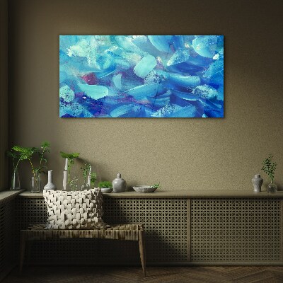 Ocean waves of colors Wall art on glass