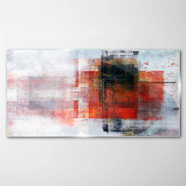 Abstract composition of colors Glass art print