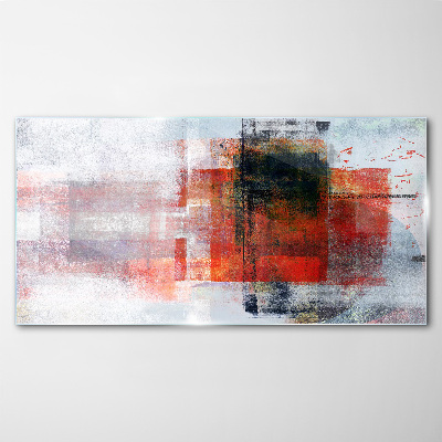 Abstract composition of colors Glass art print