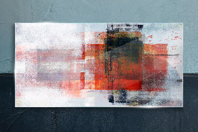 Abstract composition of colors Glass art print